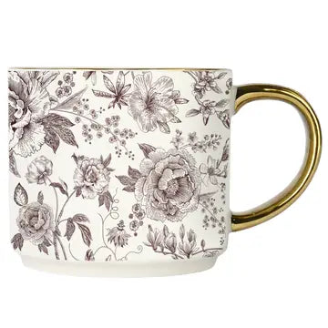 Brown Delft Gold Handle Mug