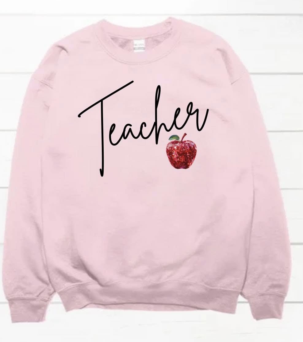 Simple Teacher w/ Sequin Apple