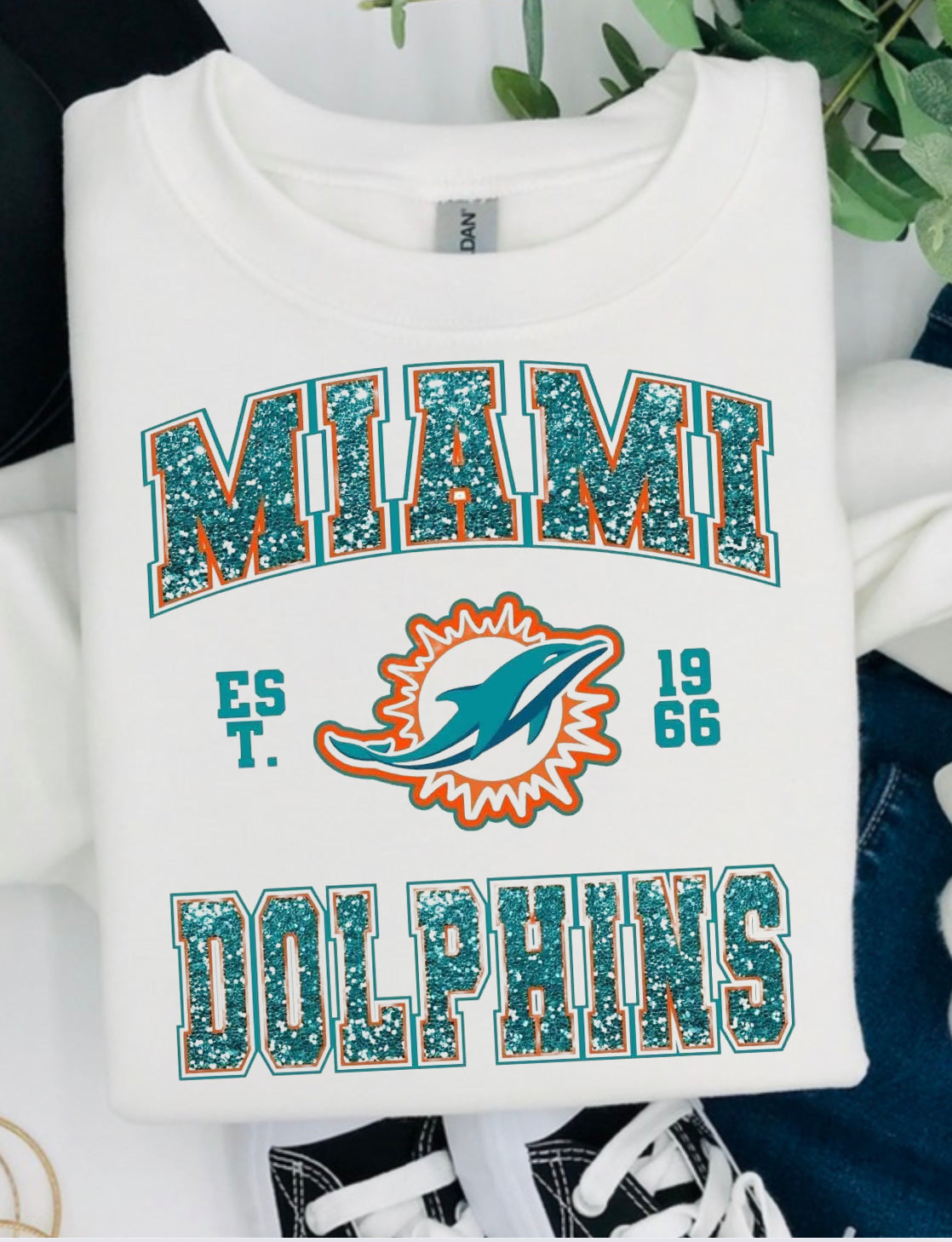 Glitter Miami Dolphins