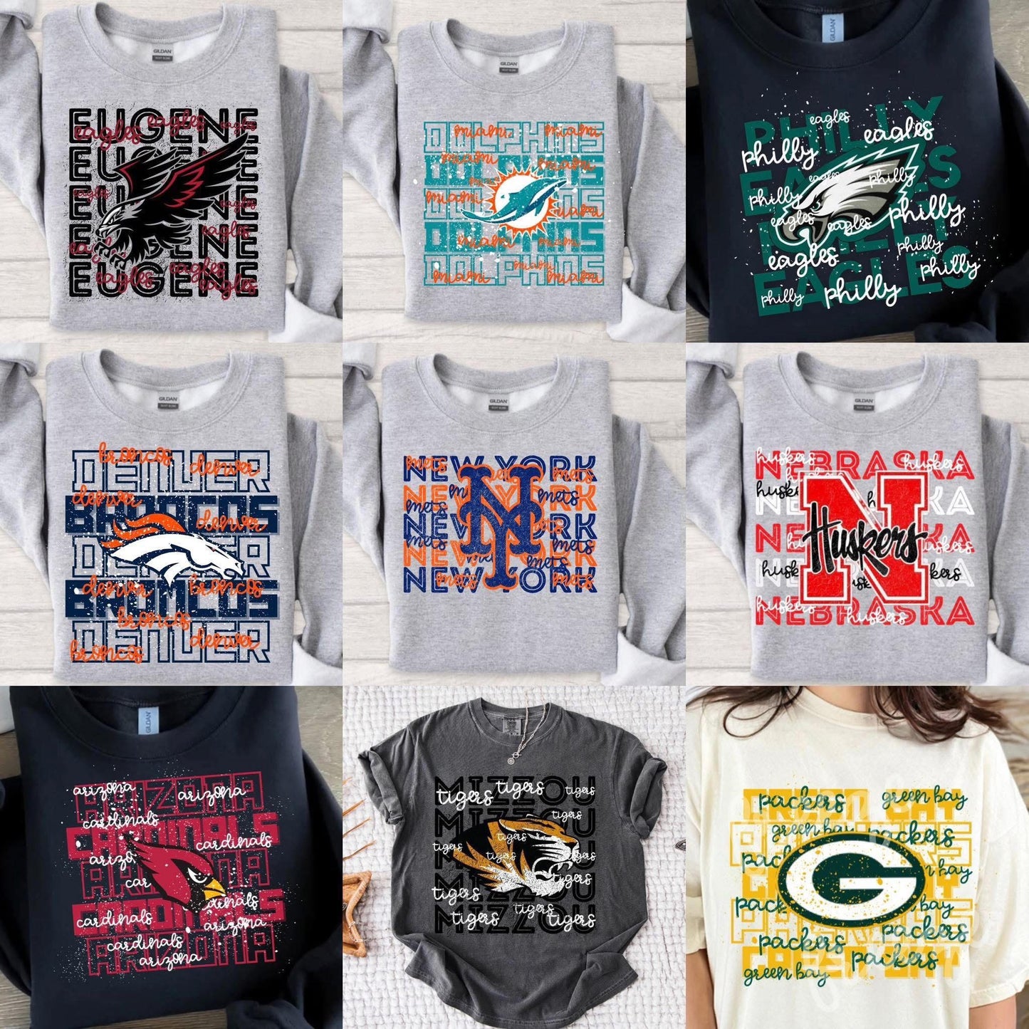 Custom Stacked Sports Team