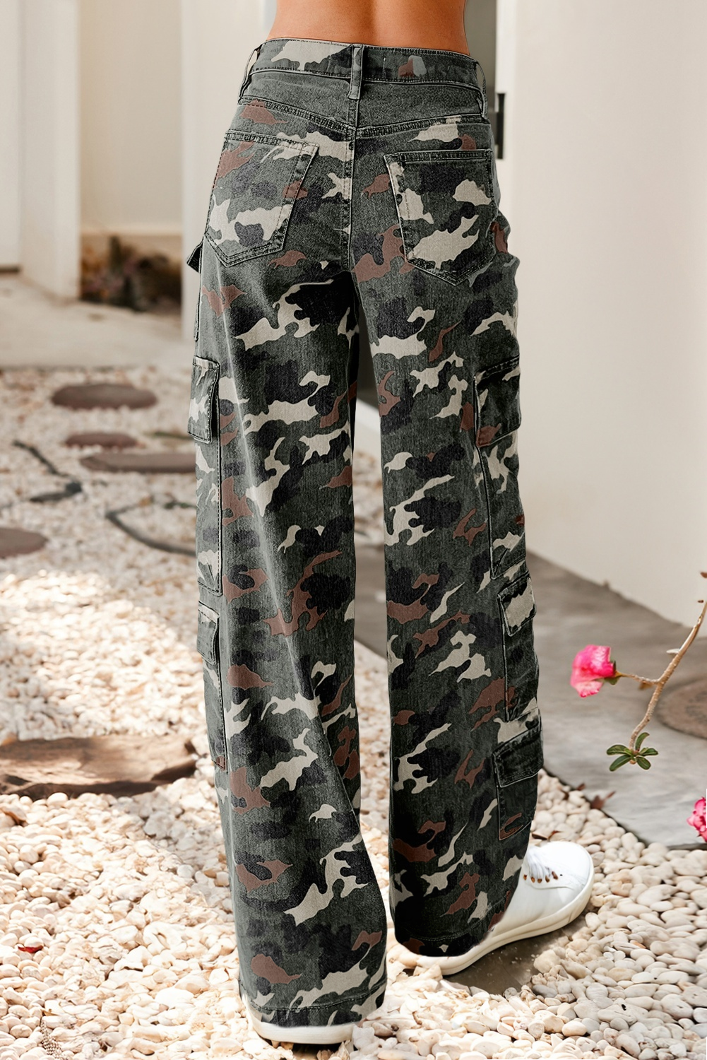 LDC Camo Denim Cargo Wide Leg Pants