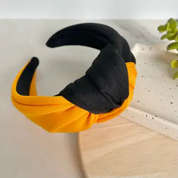 Two-Toned Headband Black and Yellow