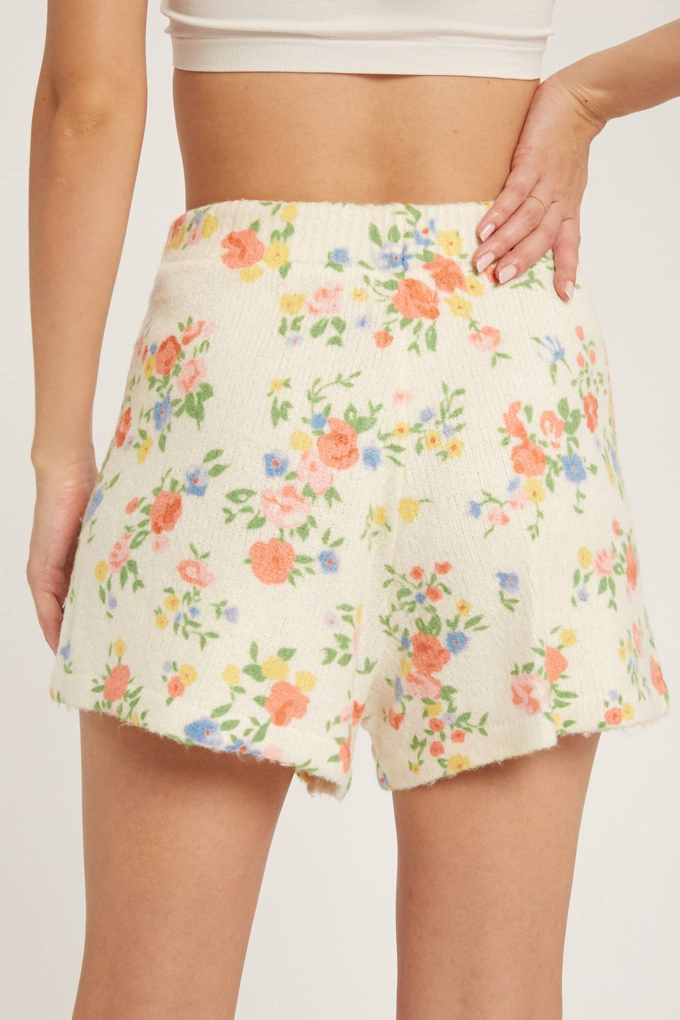 DITSY FLORAL PRINT SWEATER SHORTS