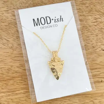 Arrowhead Necklace Gold