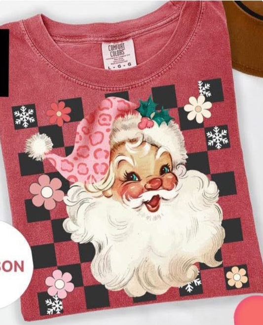 Santa Pink Leopard Hat