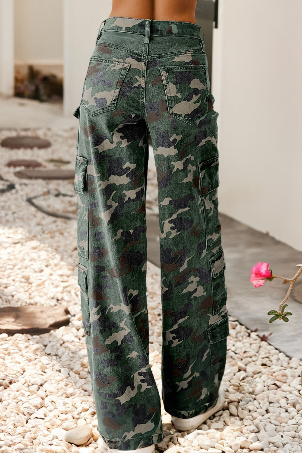 LDC Camo Denim Cargo Wide Leg Pants