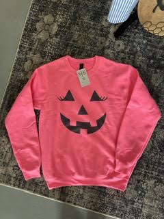 Jack-O-Lantern Pink Crew