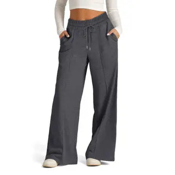Fashion Wide Leg Pants  DARKGREY
