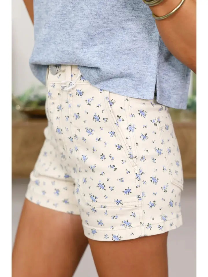 High Waisted Floral Shorts