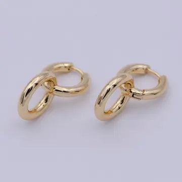 Dainty Intertwined Huggie Earrings