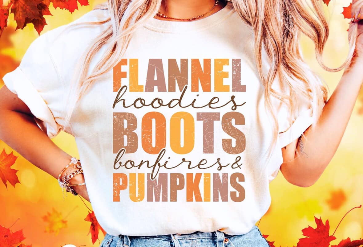 Flannel Boots Pumpkins