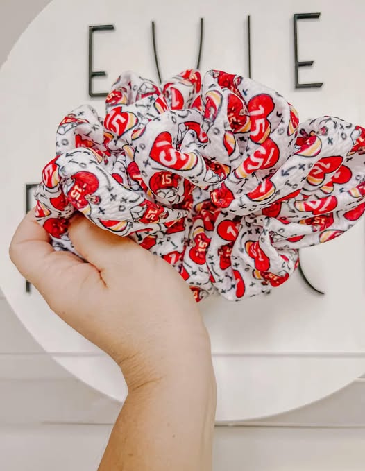 Mahomes Heart Oversized Scrunchy