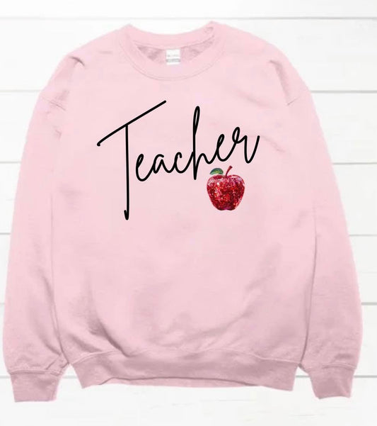 Simple Teacher w/ Sequin Apple