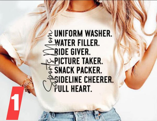 Sports Mom List
