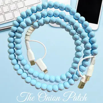 Baby Blue 4-in-1 Bead Charging Cable