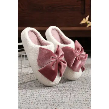 Pink Bow Slippers