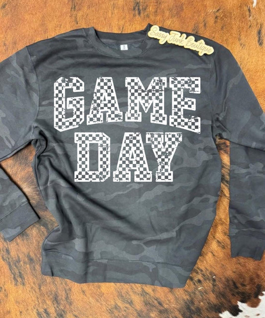 Black Camo Checkered Game Day