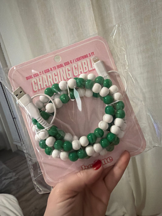 4 Way Charge Cable - Green/White