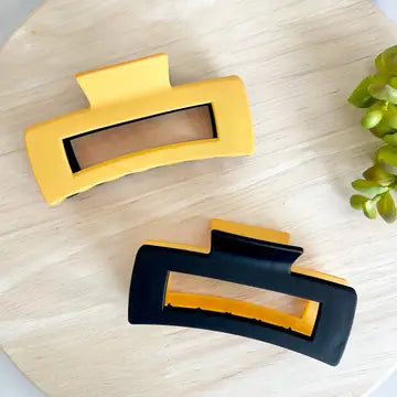 Black and Yellow Claw Clip