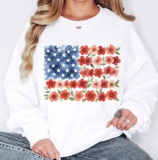 Floral American Flag