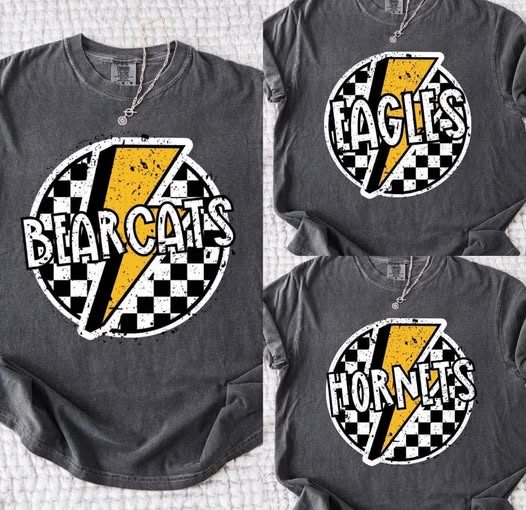 Lightning Checkered School Spirit