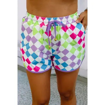Colorful Gingham Shorts