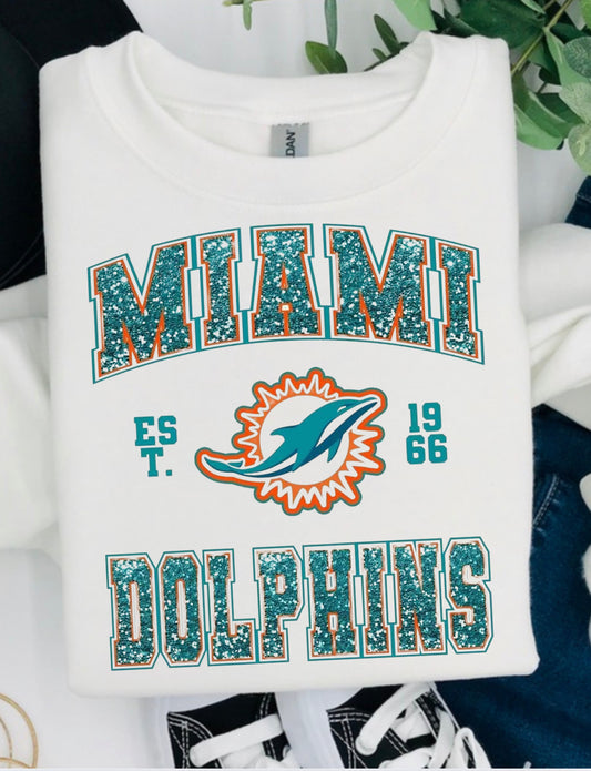 Glitter Miami Dolphins