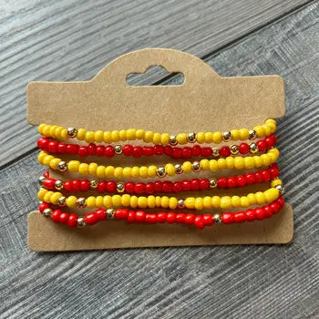 KC Bead Braclet Stack