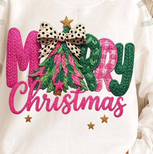 Faux Crochet Merry Christmas