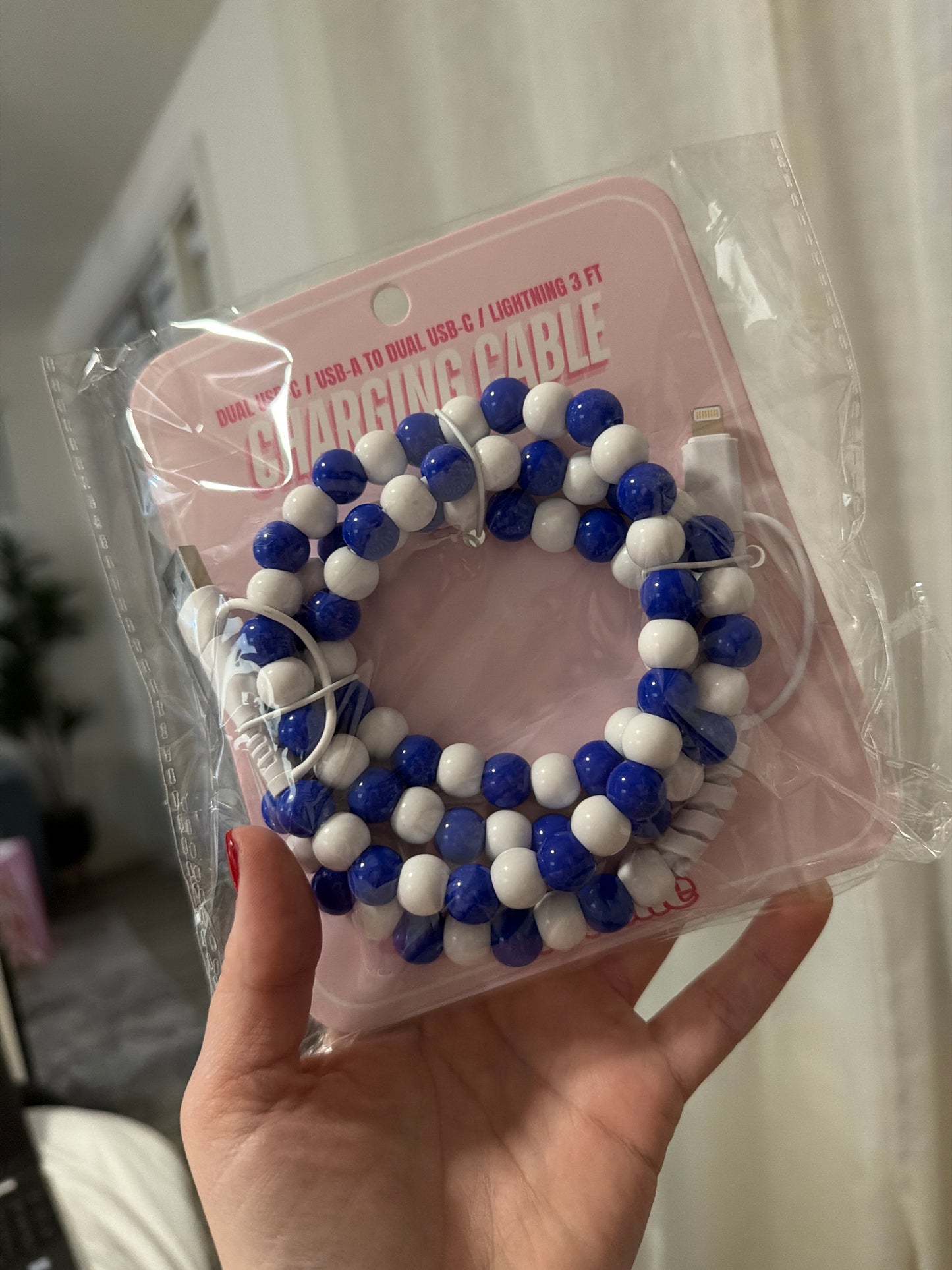 4 Way Charge Cable - Blue/White