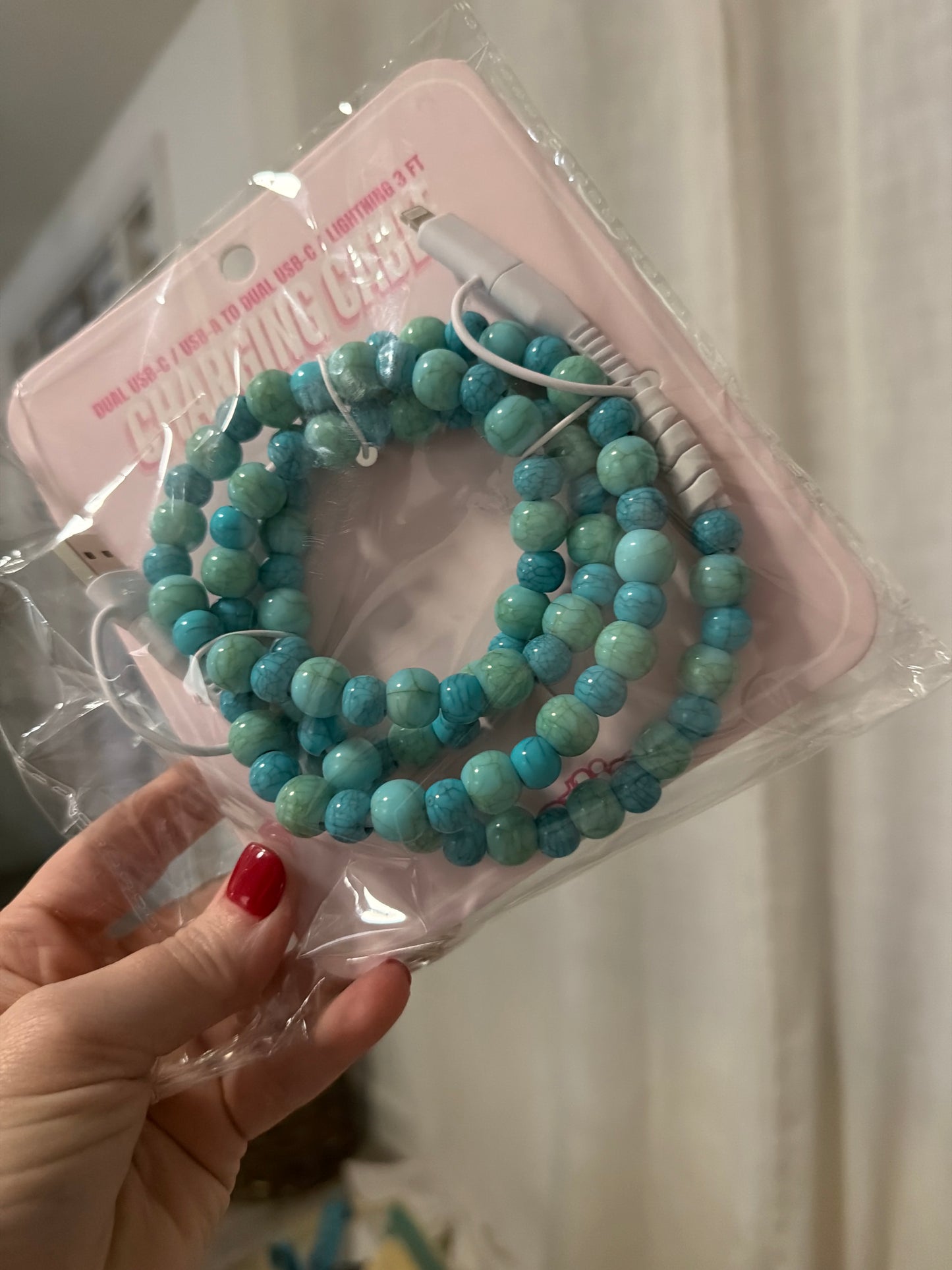 4 Way Charge Cable - Turquoise/Blue