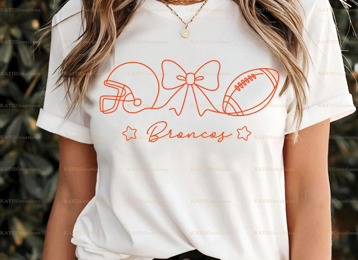 Broncos Line Art