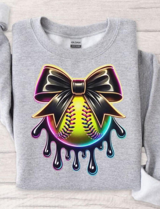 Neon Softball Drip