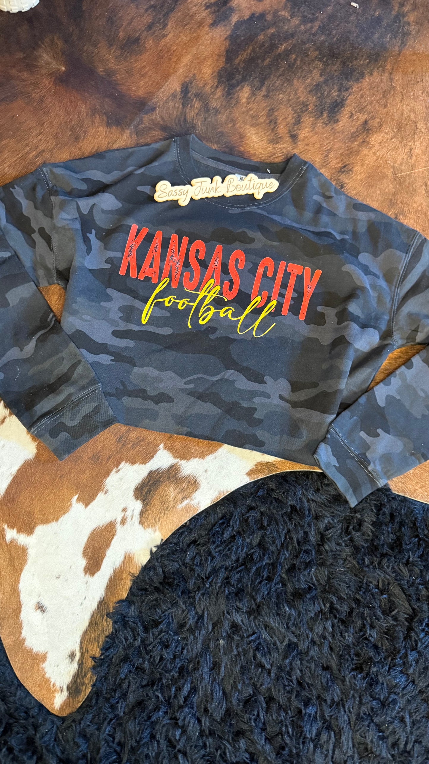 Cropped Camo KC Football