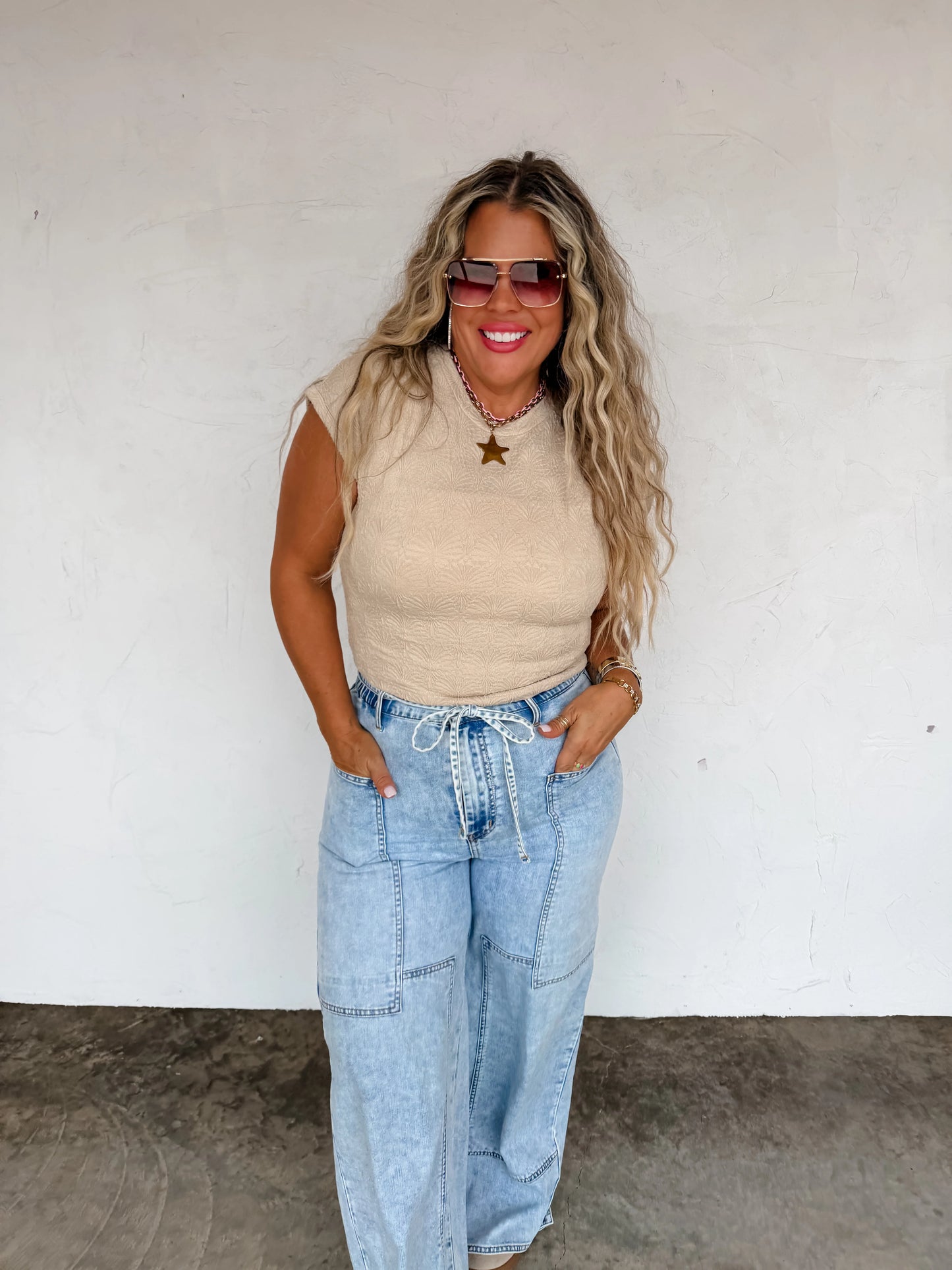 Pre - O Tie Waist Jeans