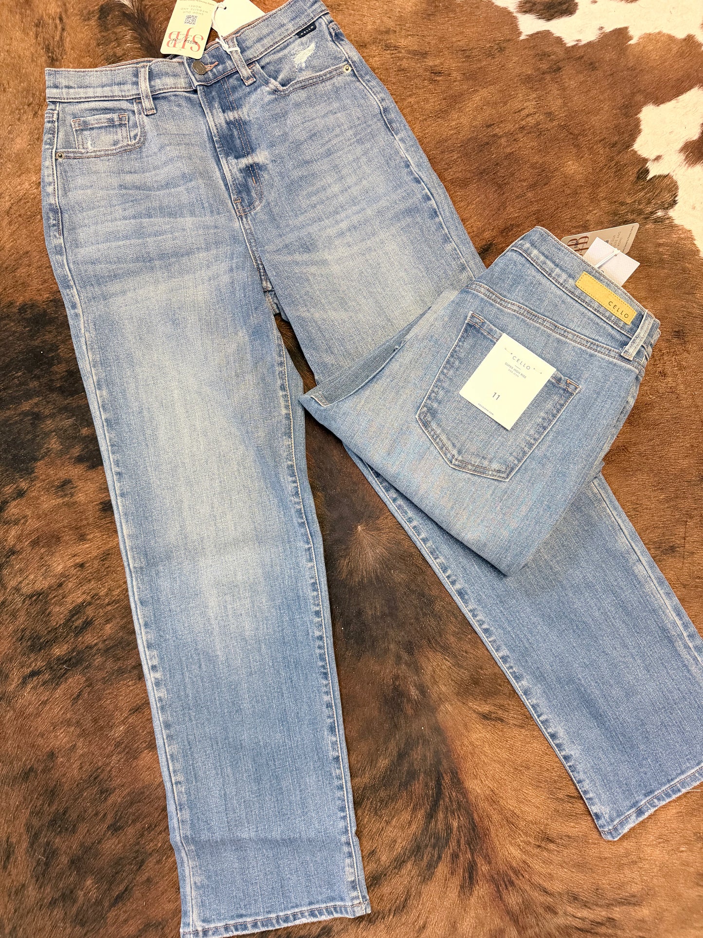 Cello Super High Rise Dad Jean