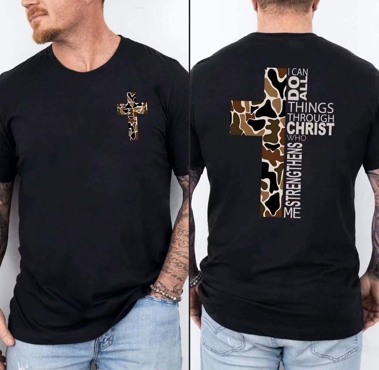 Men Camo Cross