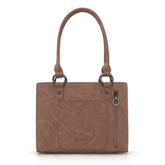 Montana West Cut out Embroidered Conceal/Carry Tote - Tan