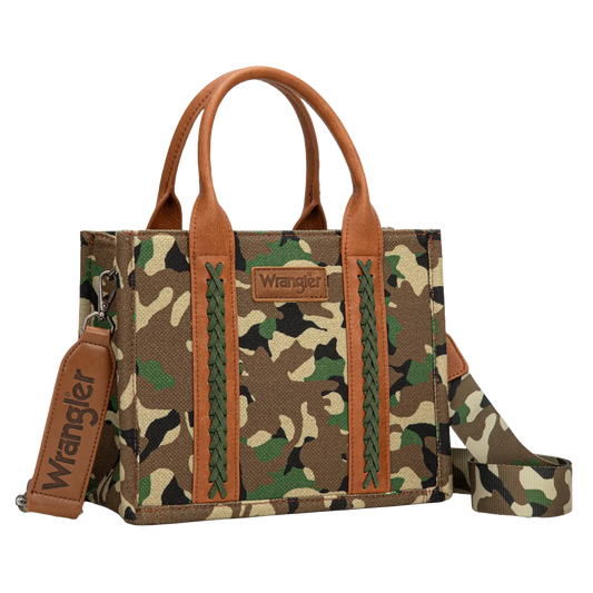 Wrangler Green Camo Crossbody Tote