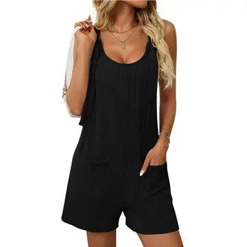 Twist Knit Jumpsuit Casual Overalls