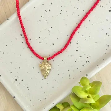 Beaded Arrowhead Necklace