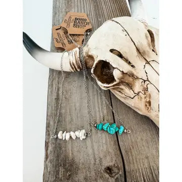 Bar Chip Stone Necklace
