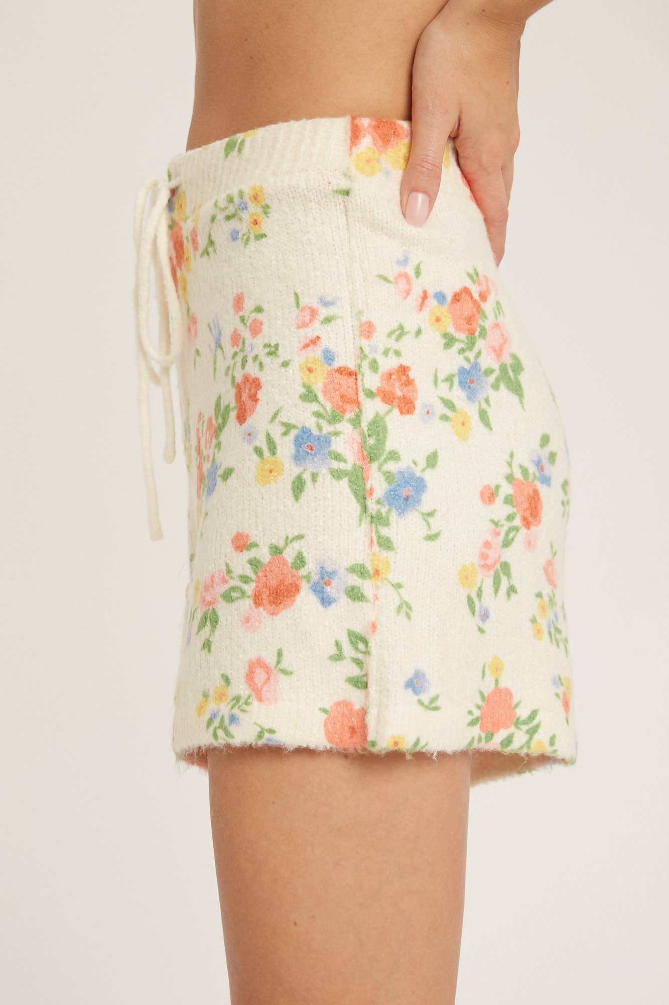 DITSY FLORAL PRINT SWEATER SHORTS