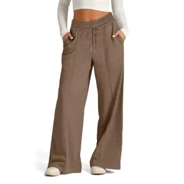 Fashion Wide Leg Pants  BROWN