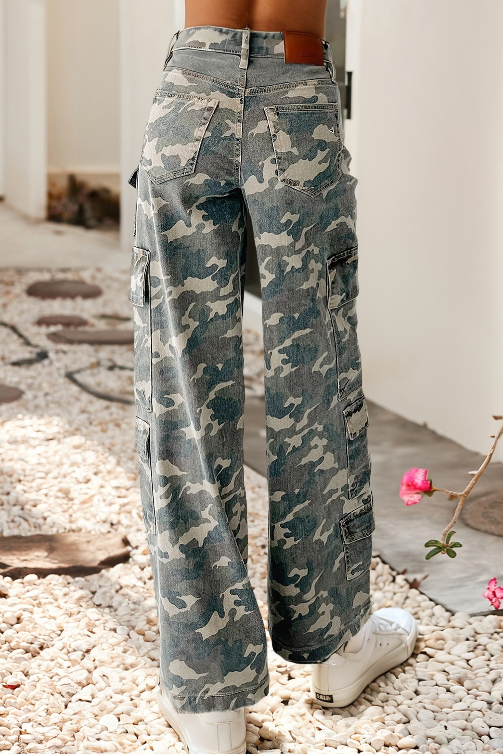 LDC Camo Denim Cargo Wide Leg Pants