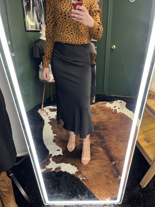 Black Satin Maxi